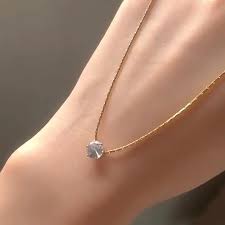 Dainty Solitaire Neckchain | Stainless Steel | Anti Tarinish