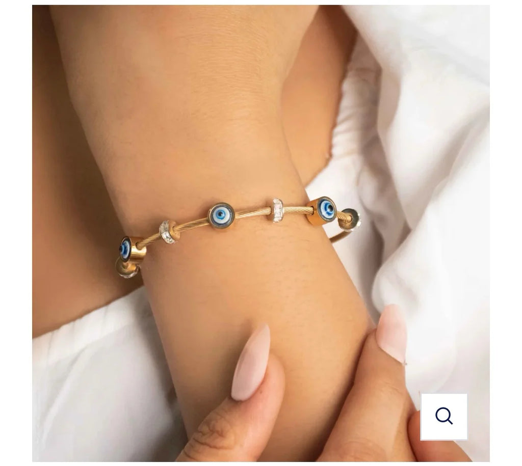 Evil Eye Kada Bracelet | Stainless Steel | Anti Tarinish