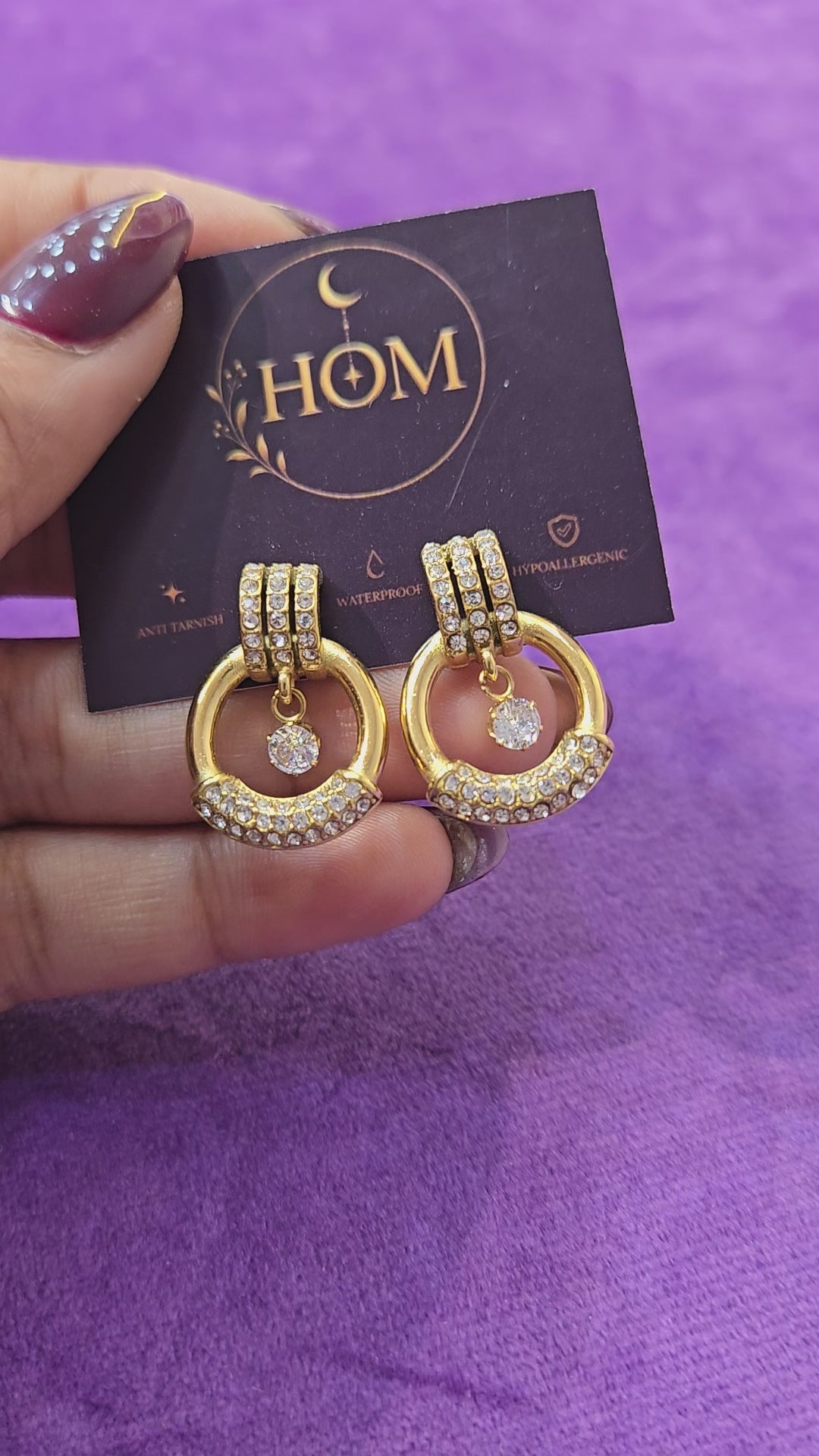 Dazzle Halo Earrings | Stainless Steel | Anti Tarinish