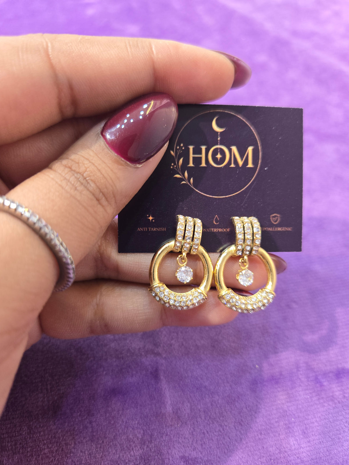Dazzle Halo Earrings | Stainless Steel | Anti Tarinish